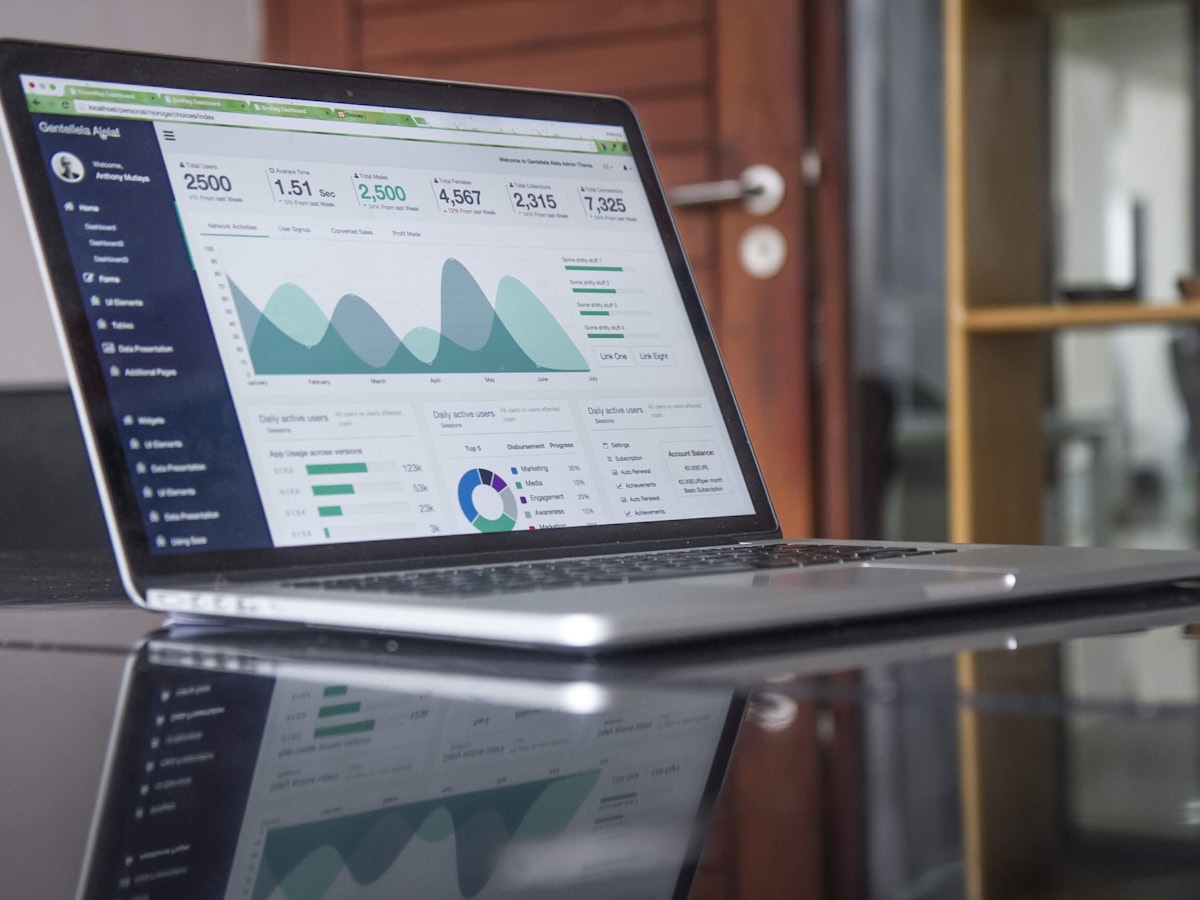 Digital campaign analytics displayed on a laptop