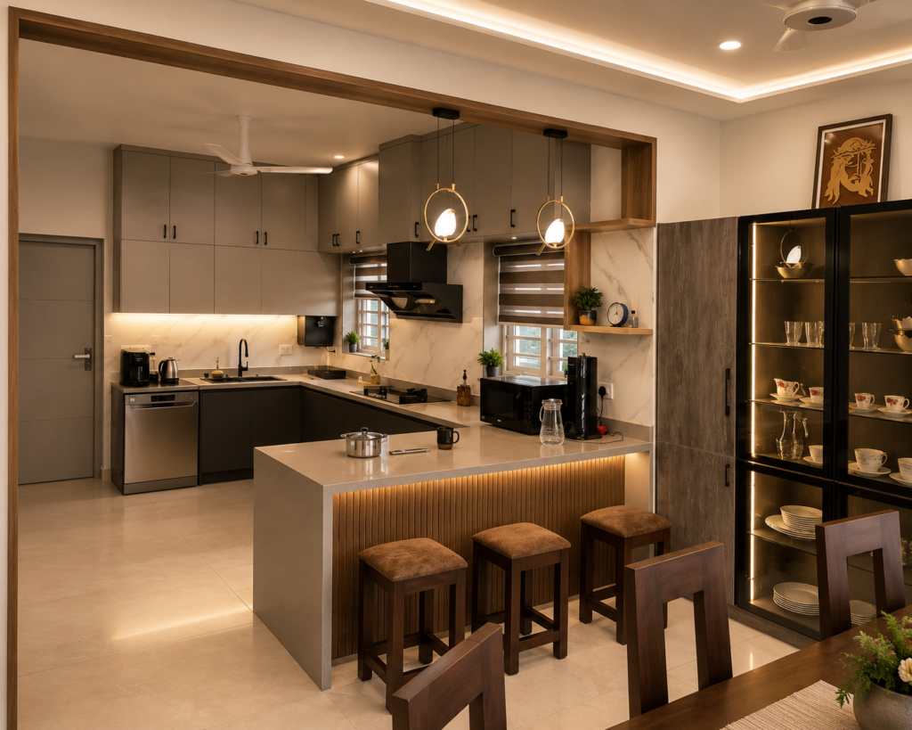 Premium WPC Modular Kitchen Execution Kakkanad